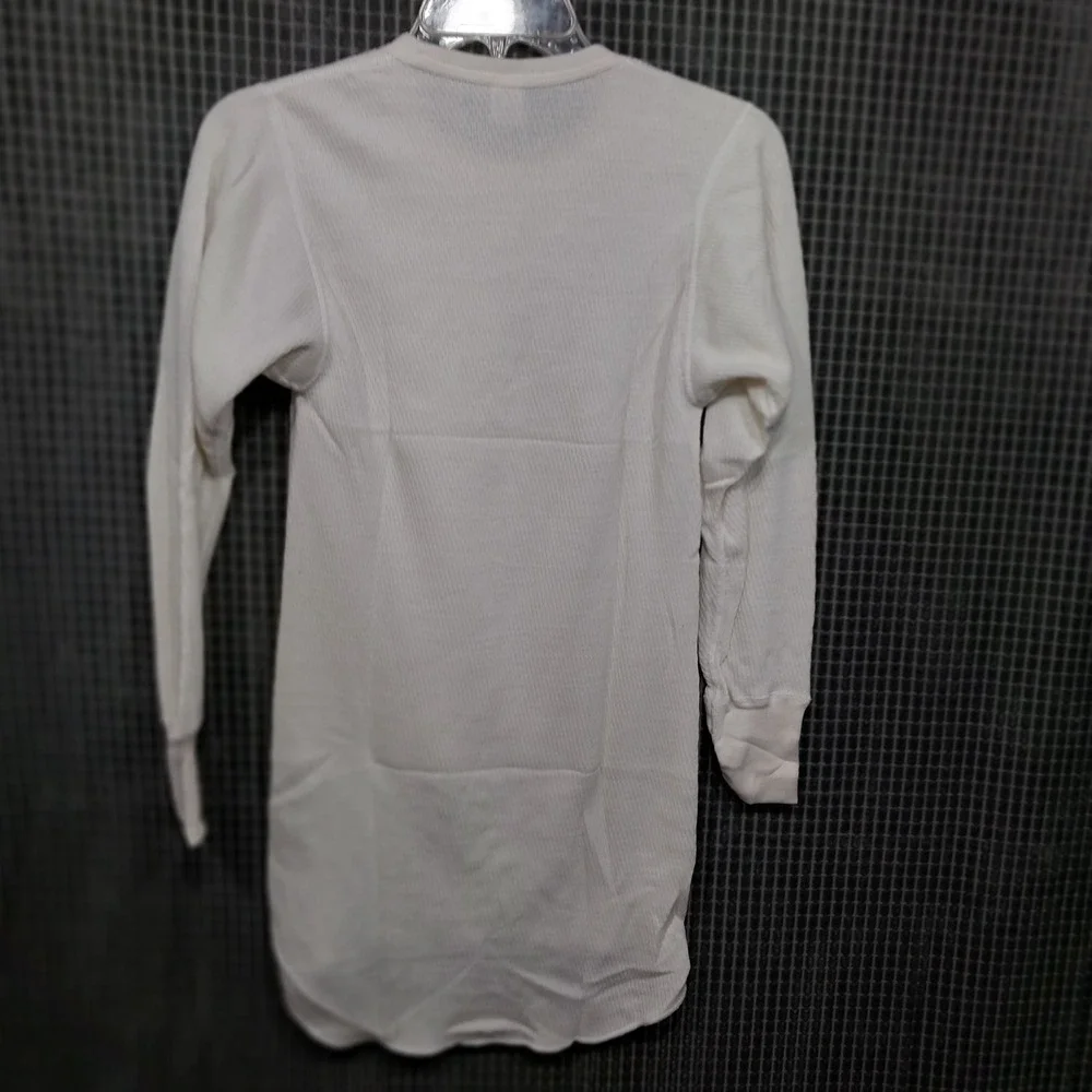 Morgan Mills Arctex Thermal Undershirt Mens Waffle Knit Base Layer M Cream